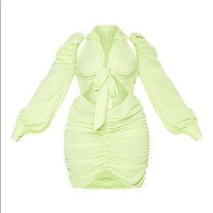 Like Cut Out Ruched Shirt Dress from PrettyLittleThing